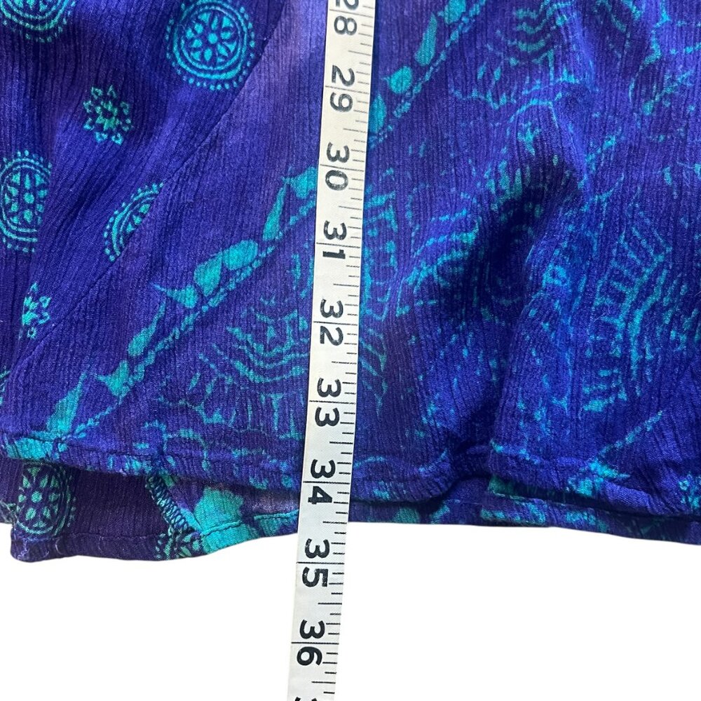 C.M. Shapes Purple & Blue Vintage Dress Size XL - Picture 6 of 6